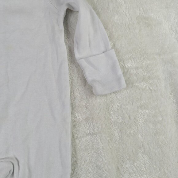 Ralph Lauren Baby One Piece Romper Size 9M White Button Body Suit - Picture 9 of 10